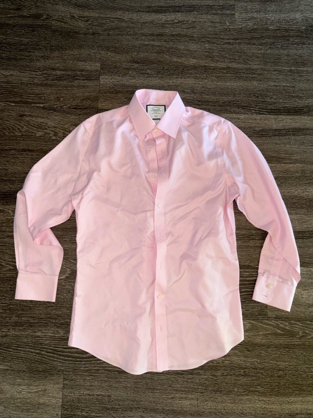 Charles Tyrwhitt 15.5/32 slim fit pink dress shirt